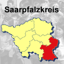 Der Saarpfalz-Kreis im Süd-Osten des Saarlandes